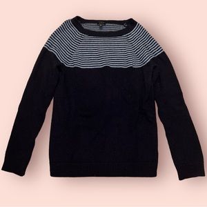 Navy blue and light blue Talbots sweater.